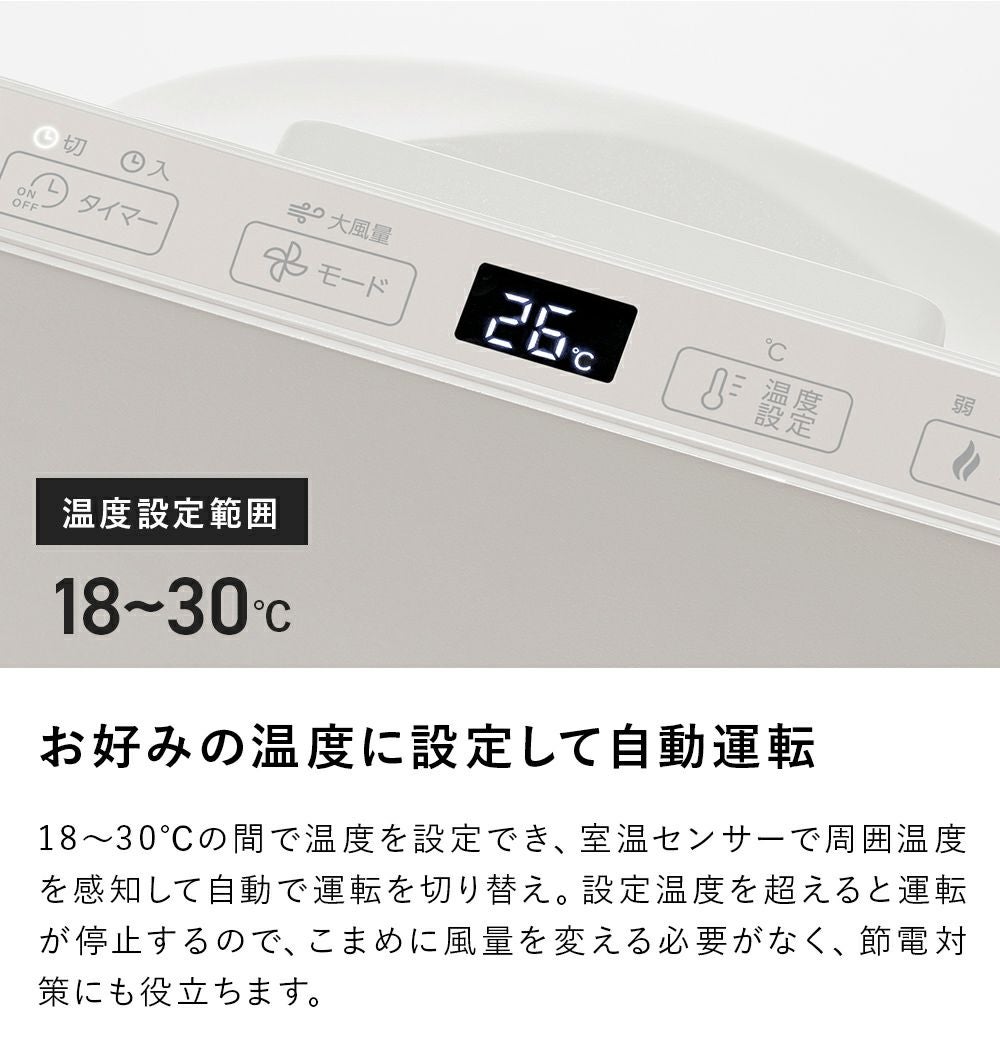 CH-T2496 節電/室温センサー付 大風量パネルセラミックヒーター