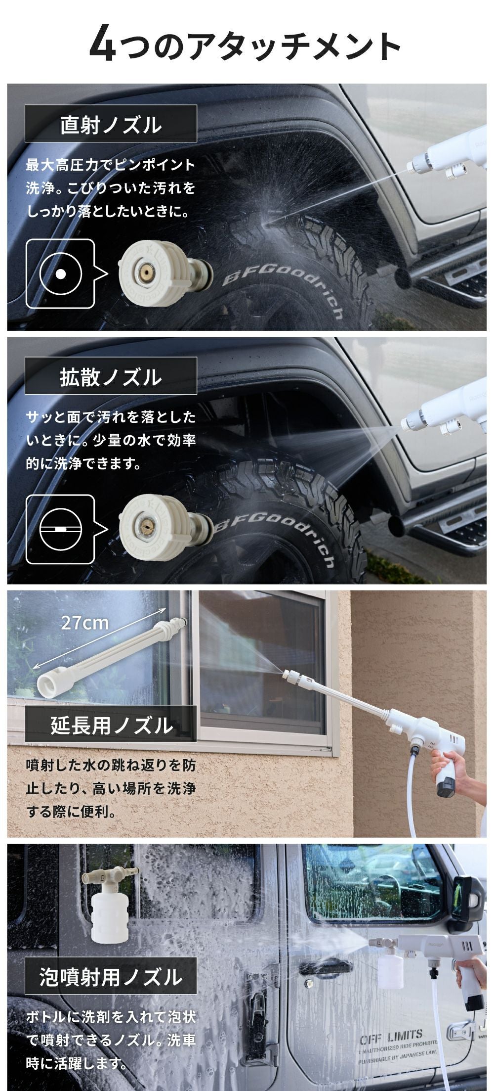 RC-T2517 Raccoon ポータブル高圧洗浄機 S | THREEUP公式オンライン